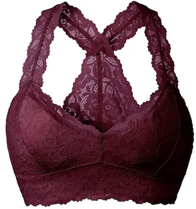 YIANNA Women Lace Bralette Padded Breathable Wireless