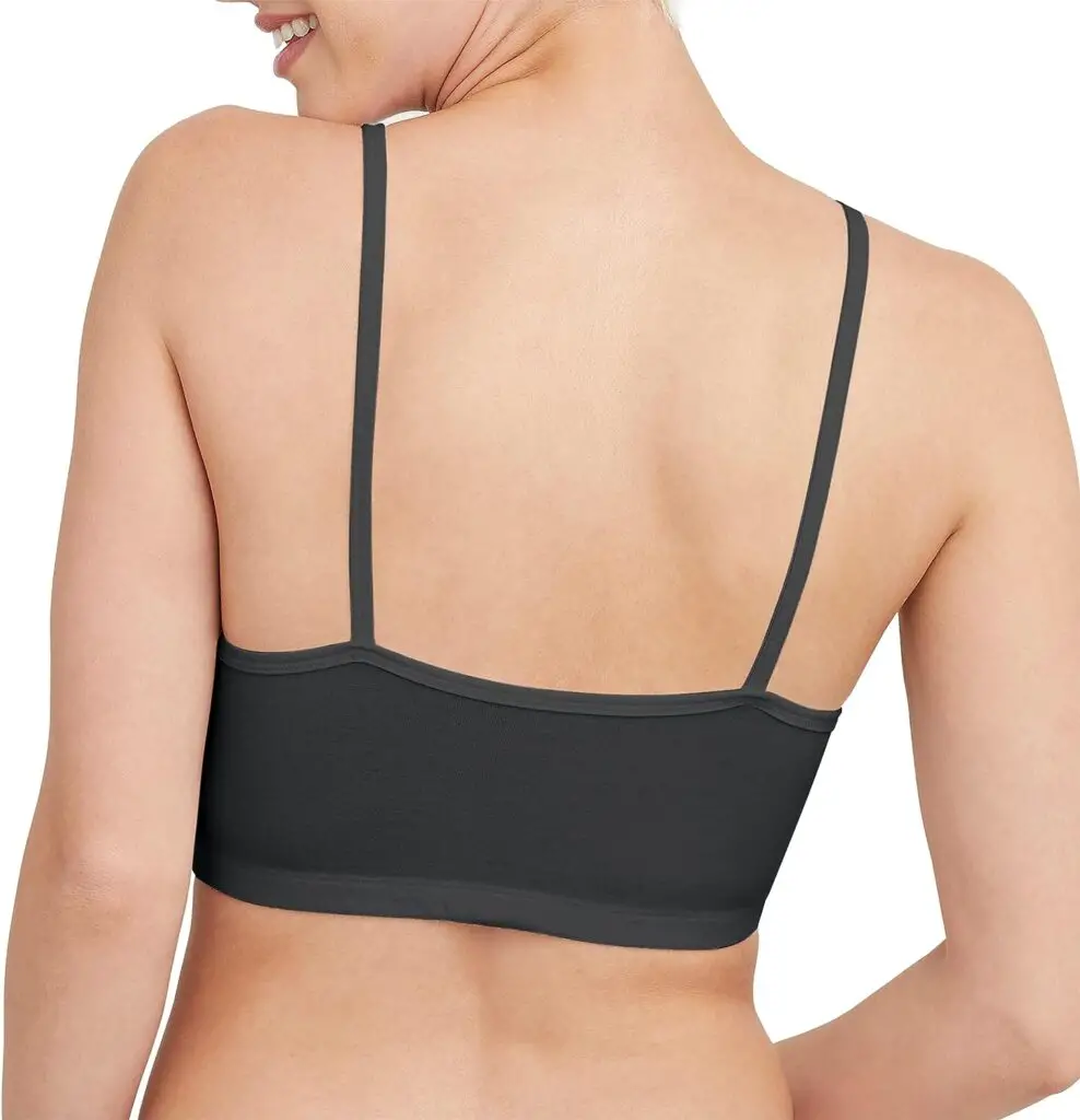 Hanes womens String Bralette Pack, Low-Impact Bra, Cooling Stretch Cotton Bralette, 3-Pack