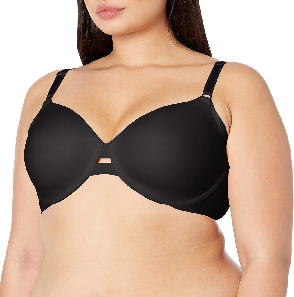 Warners Womens No Side Effects Underarm-Smoothing Comfort Underwire Lightly Lined T-Shirt Bra 1356