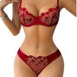Elevate Your Nightwear: The Ultimate Mesh Floral Embroidery Lingerie Set Review