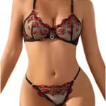 Unveiling Confidence: A Review of the Sexy Women's Floral Embroidery Lingerie Set