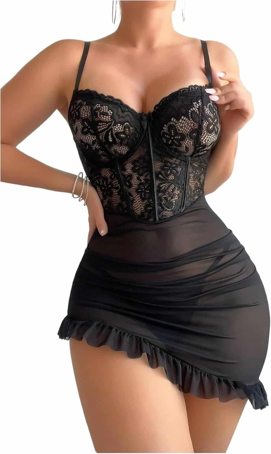 Unveiling Elegance: The GORGLITTER Sexy Lace Lingerie Set Review